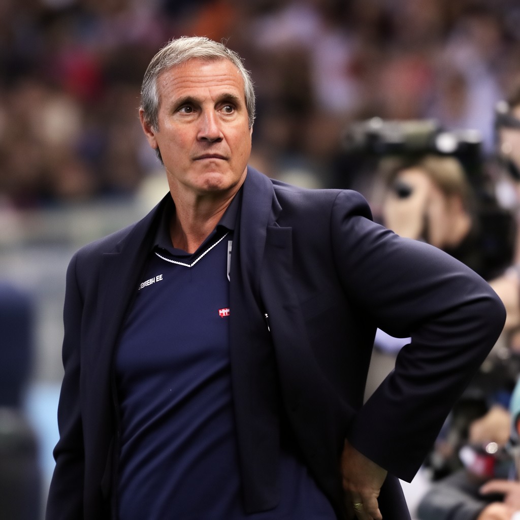 AI-generated illustration of Bruce Arena