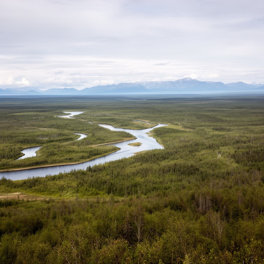 AI-generated illustration of Lena River