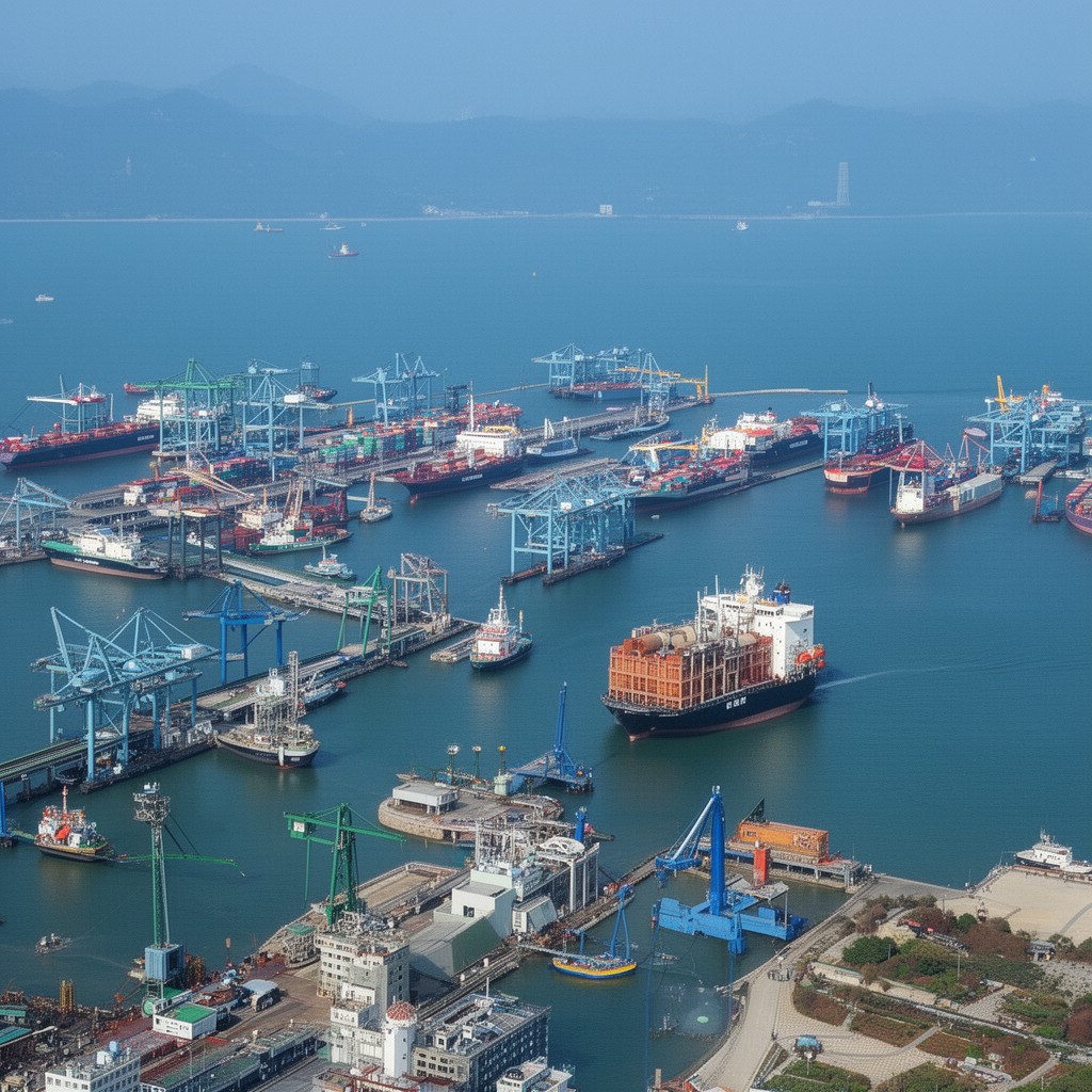 AI-generated illustration of Ningbo-Zhoushan