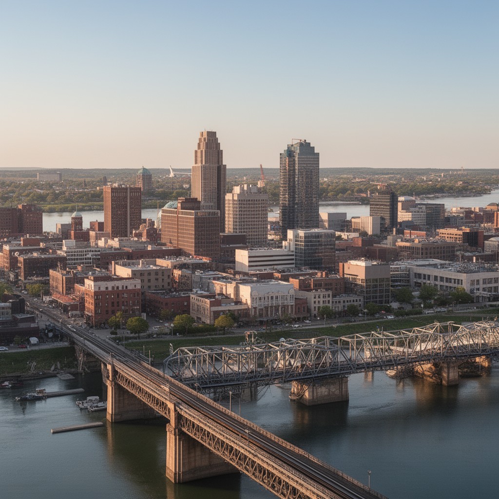 AI-generated illustration of Council Bluffs