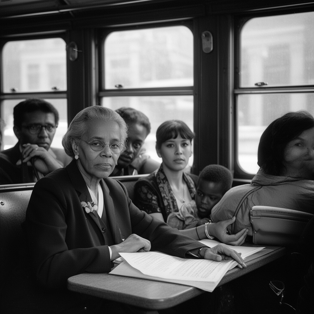 AI-generated illustration of Rosa Parks