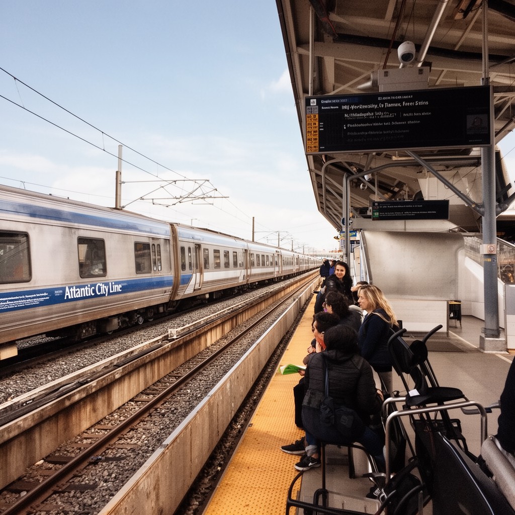 AI-generated illustration of NJ Transit Atlantic City Line