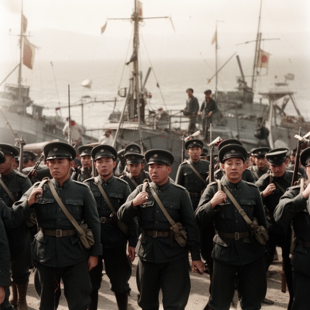 AI-generated illustration of Japanese Special Naval Landing Forces