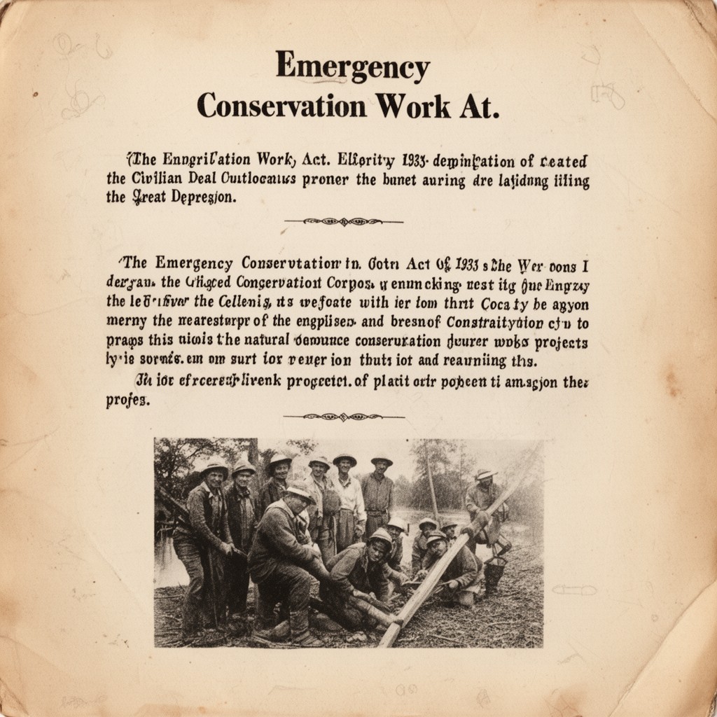 AI-generated illustration of Emergency Conservation Work Act of 1933