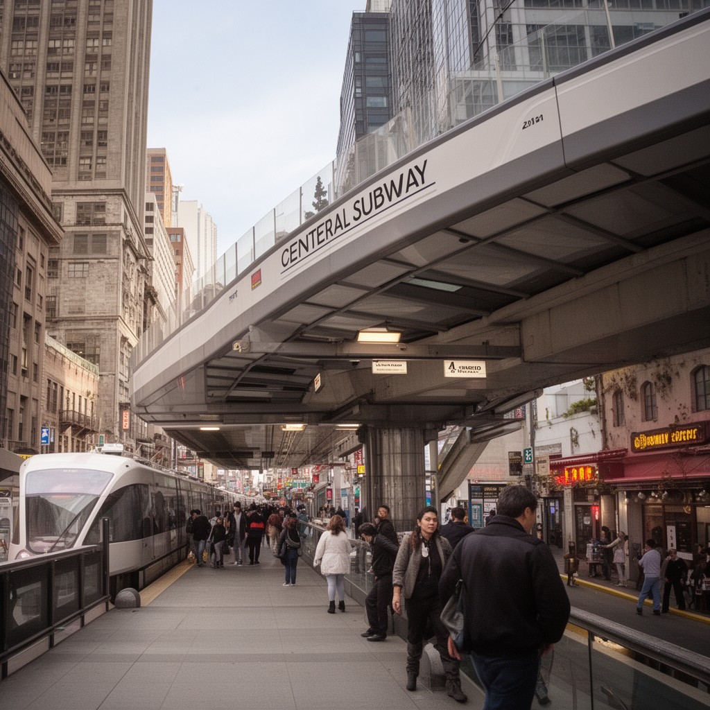 AI-generated illustration of Central Subway