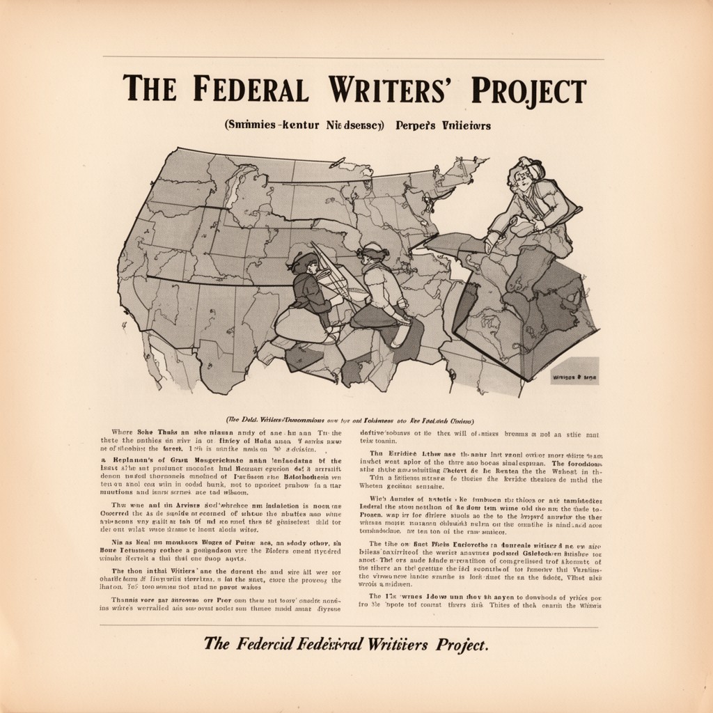 AI-generated illustration of Federal Writers’ Project