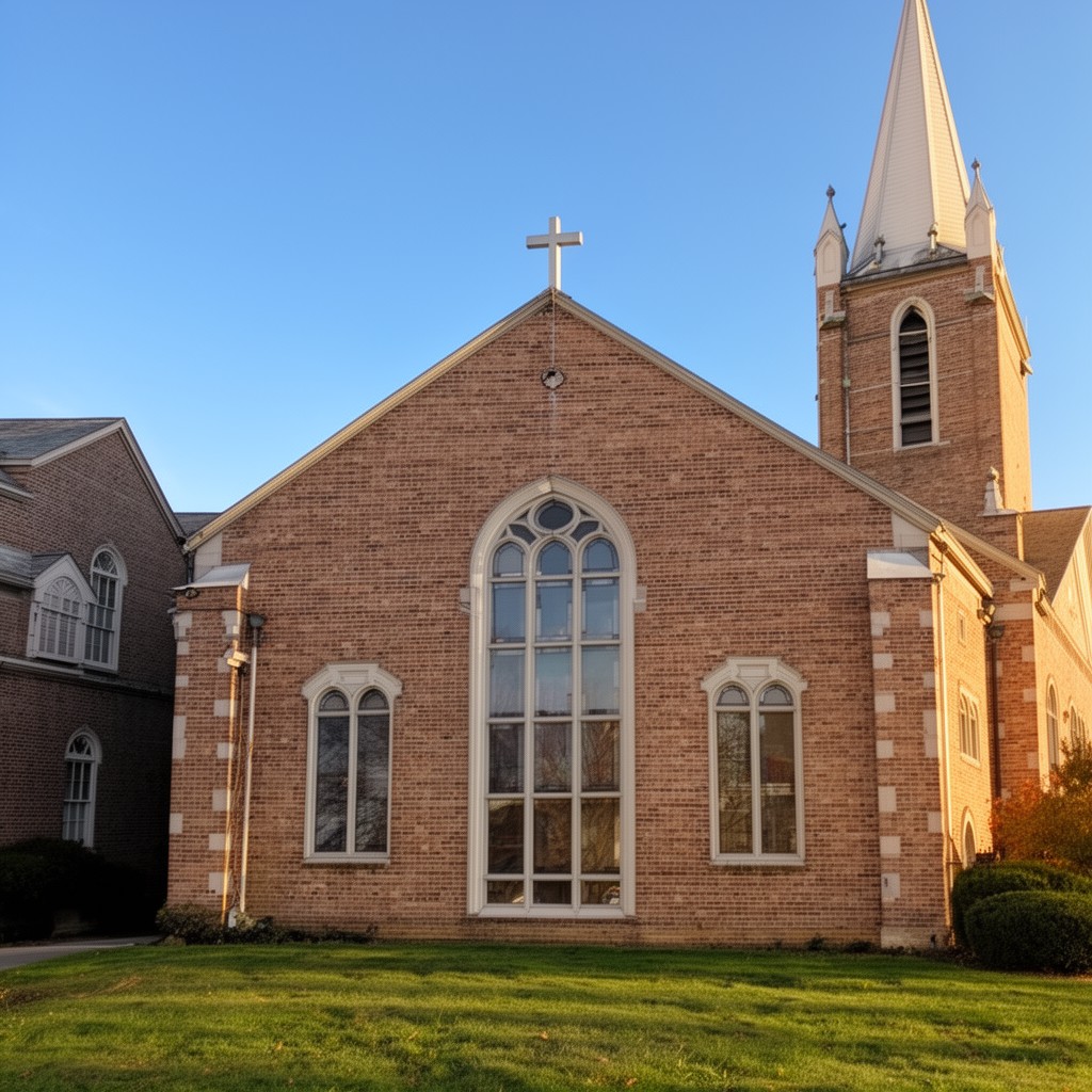 AI-generated illustration of St. Anne Parish (Littleton, Massachusetts)