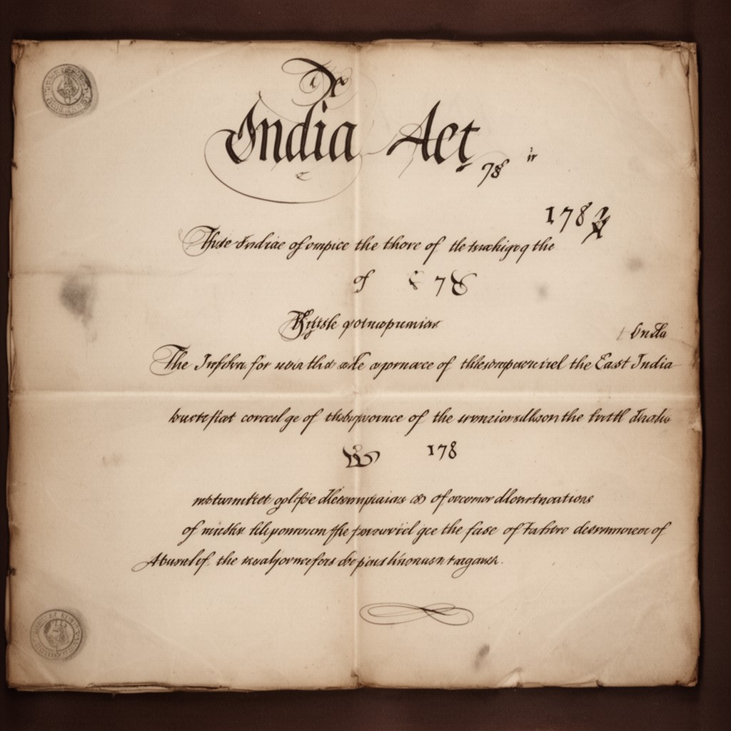 AI-generated illustration of India Act 1784