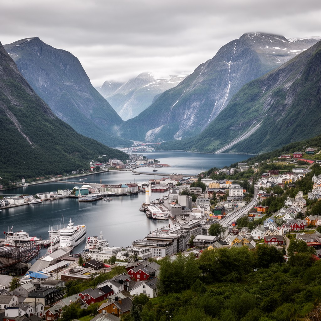 AI-generated illustration of Western Norway