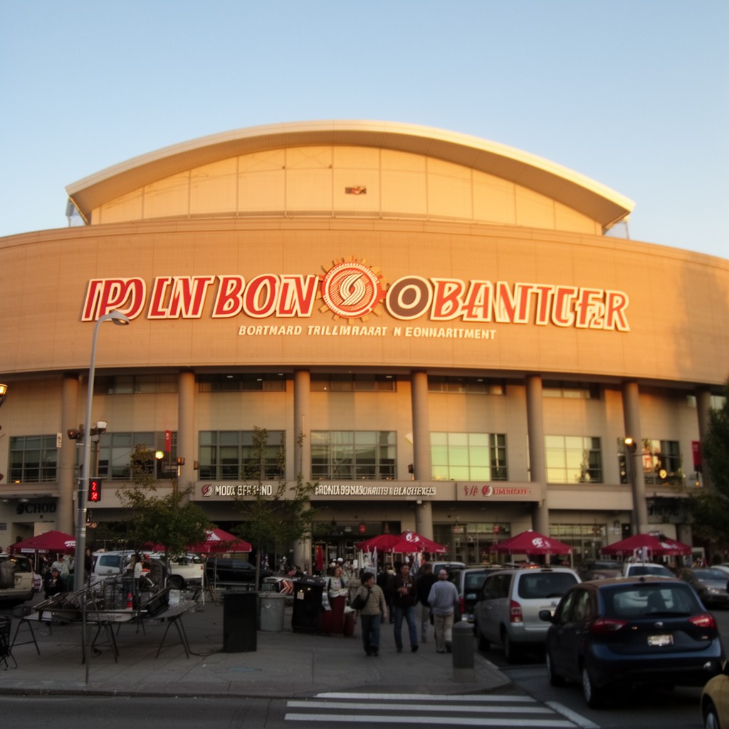 AI-generated illustration of Moda Center