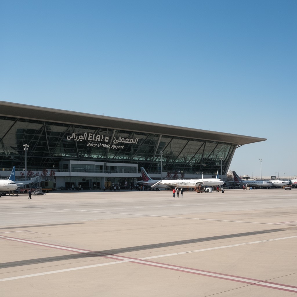 AI-generated illustration of Borg El Arab Airport