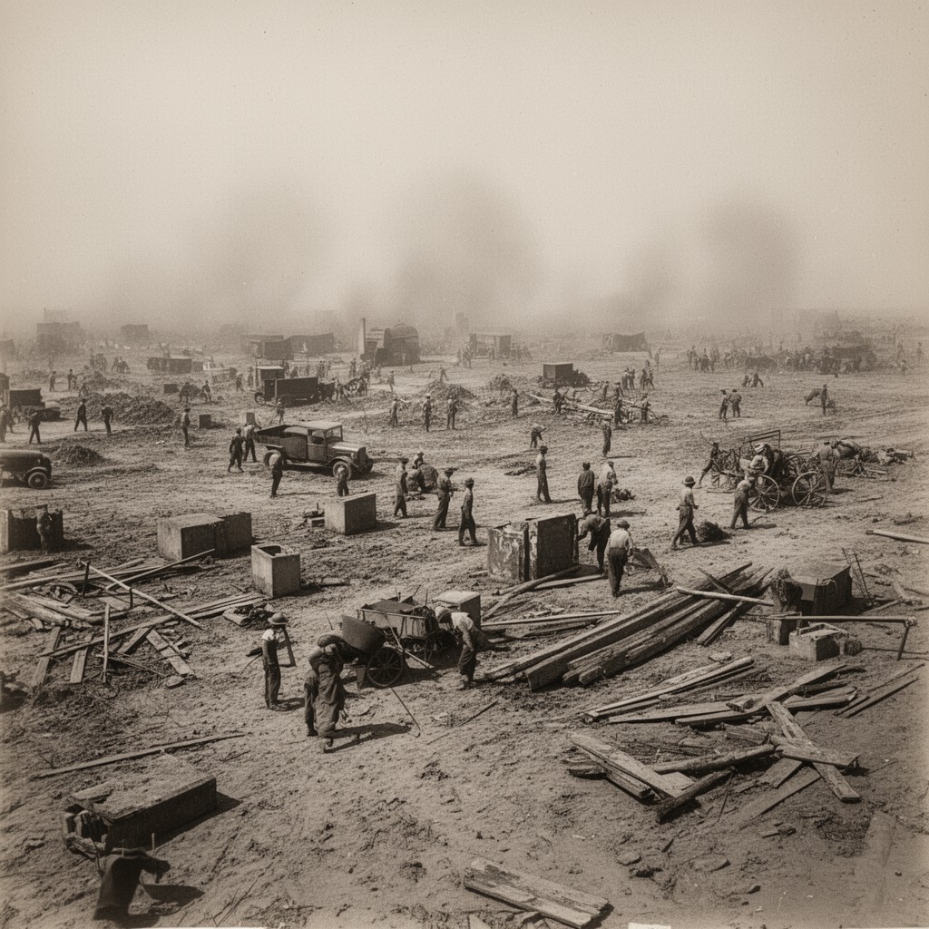 AI-generated illustration of Dust Bowl