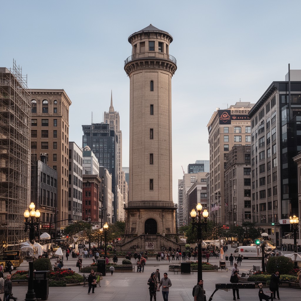 AI-generated illustration of Historic Water Tower