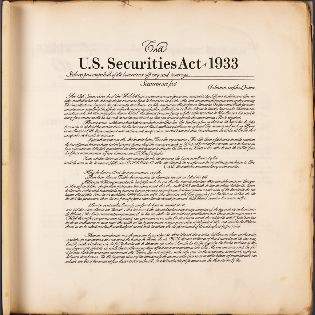 AI-generated illustration of U.S. Securities Act of 1933