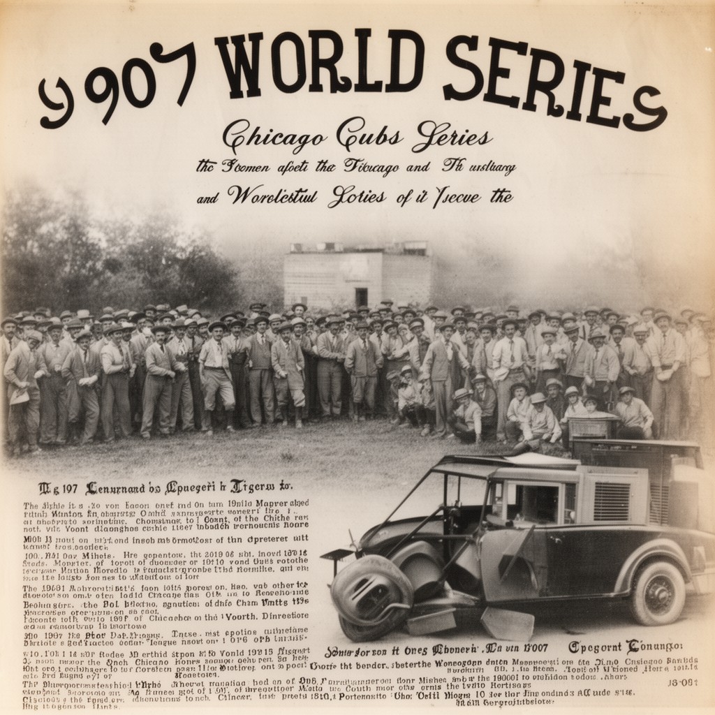 AI-generated illustration of 1907 World Series