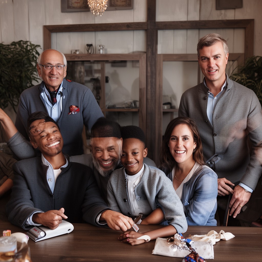AI-generated illustration of Ricketts family