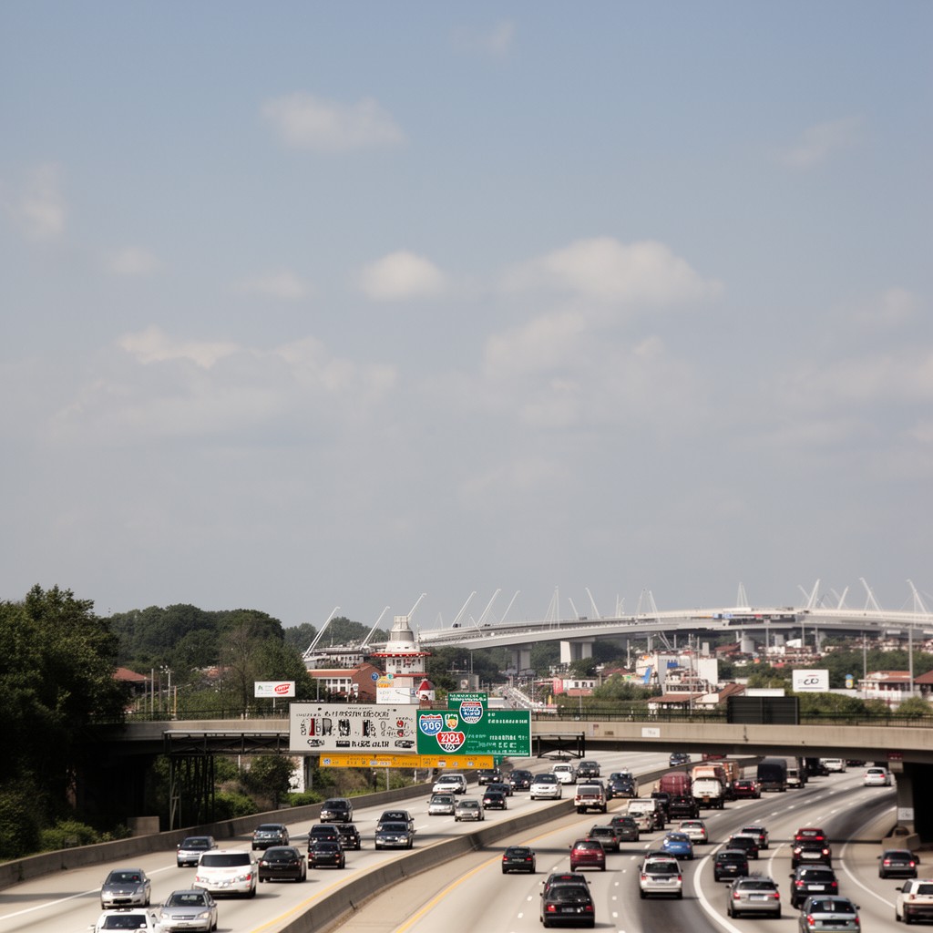 AI-generated illustration of Interstate Highway System