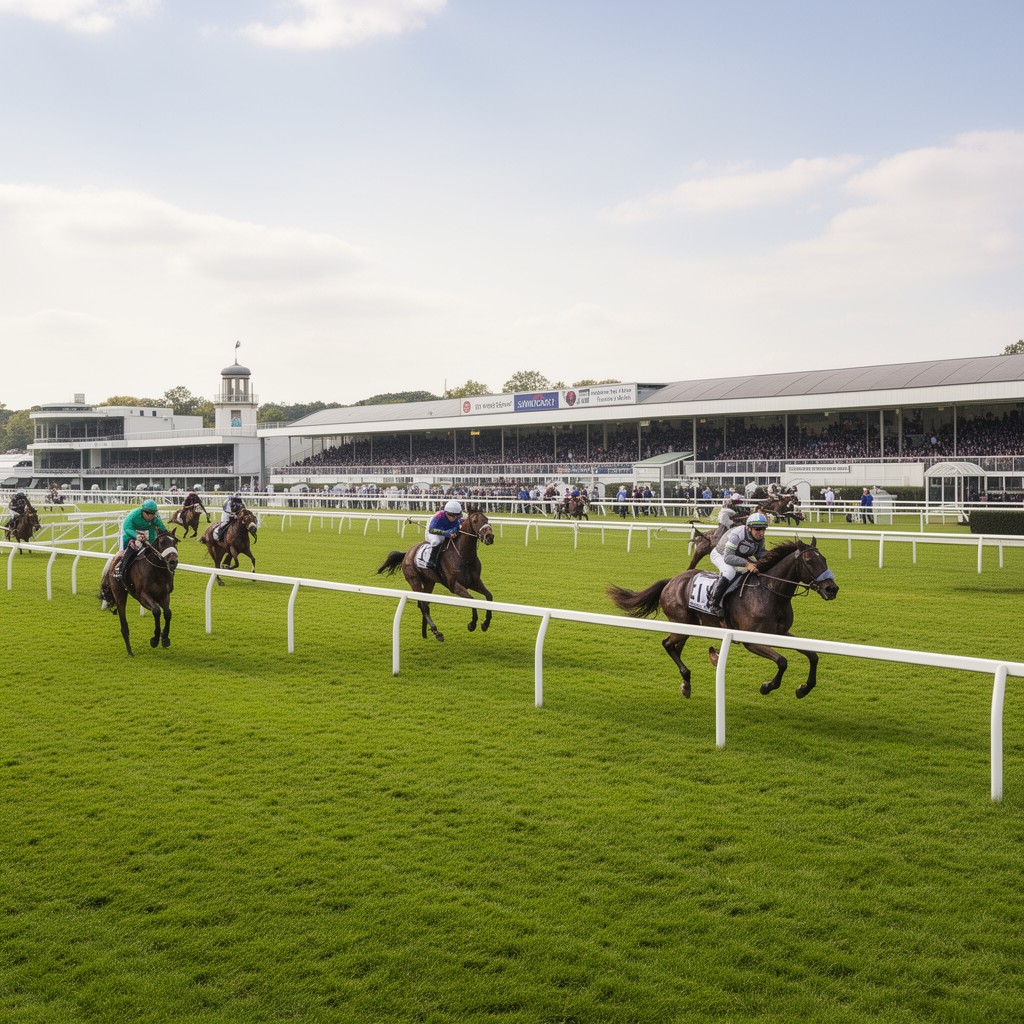 AI-generated illustration of Sandown Park Racecourse