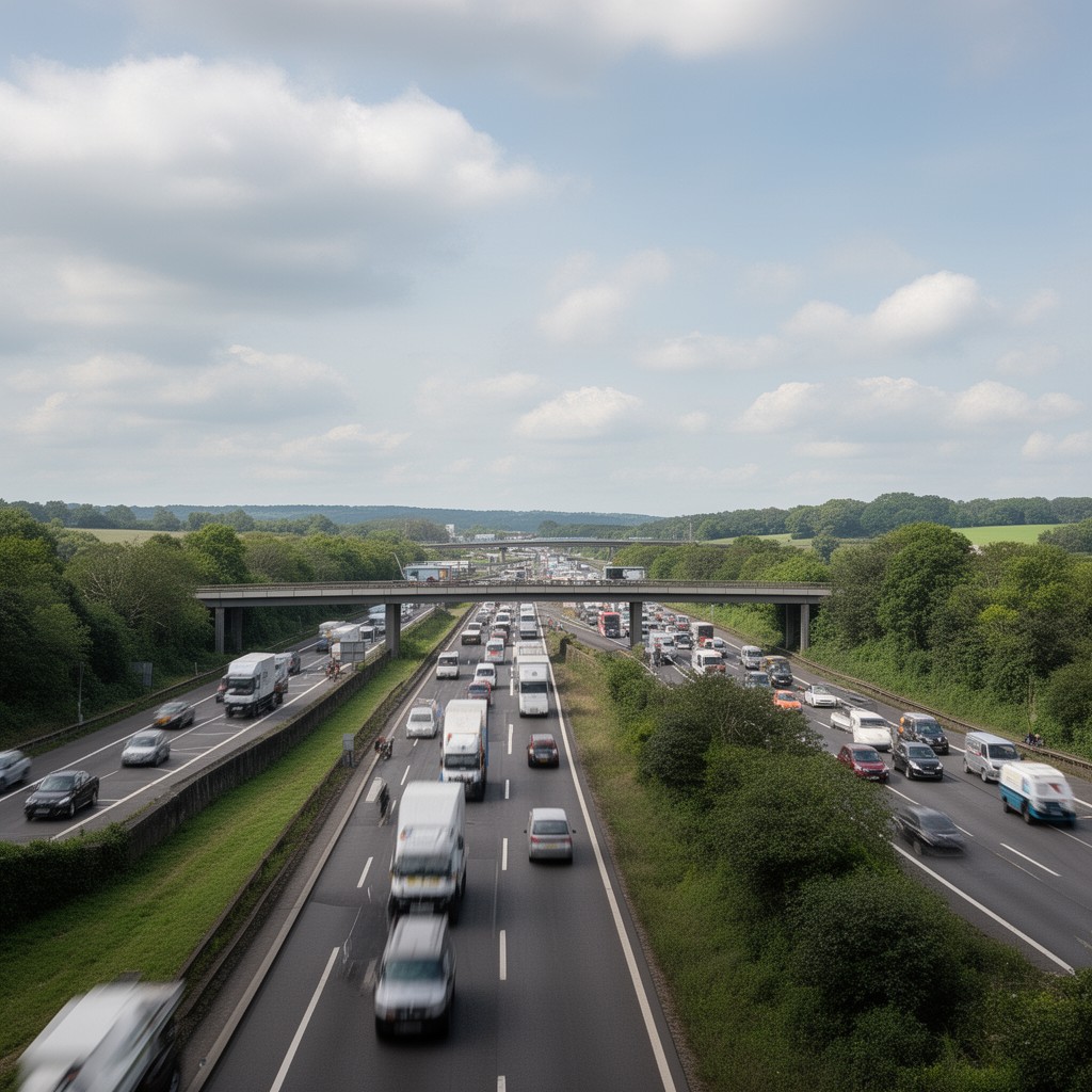 AI-generated illustration of M3 motorway