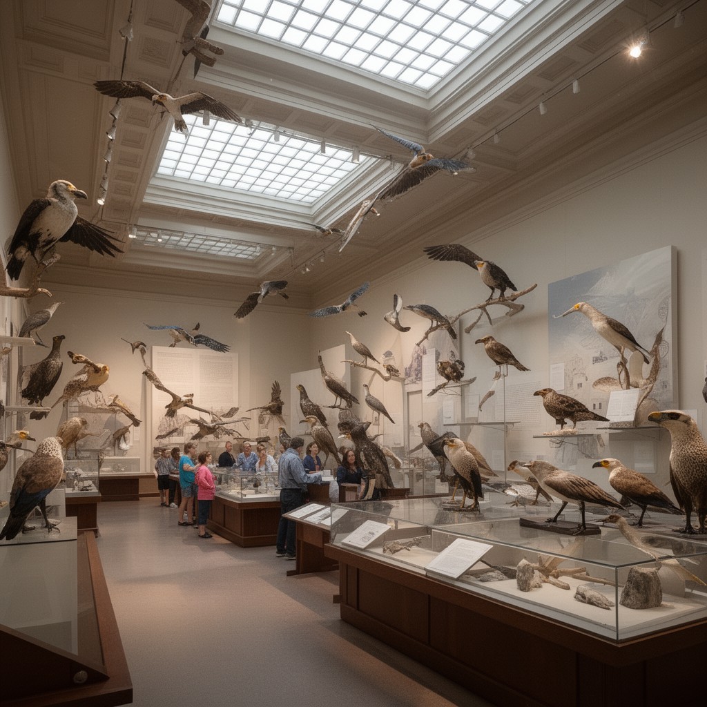 AI-generated illustration of Hall of Birds