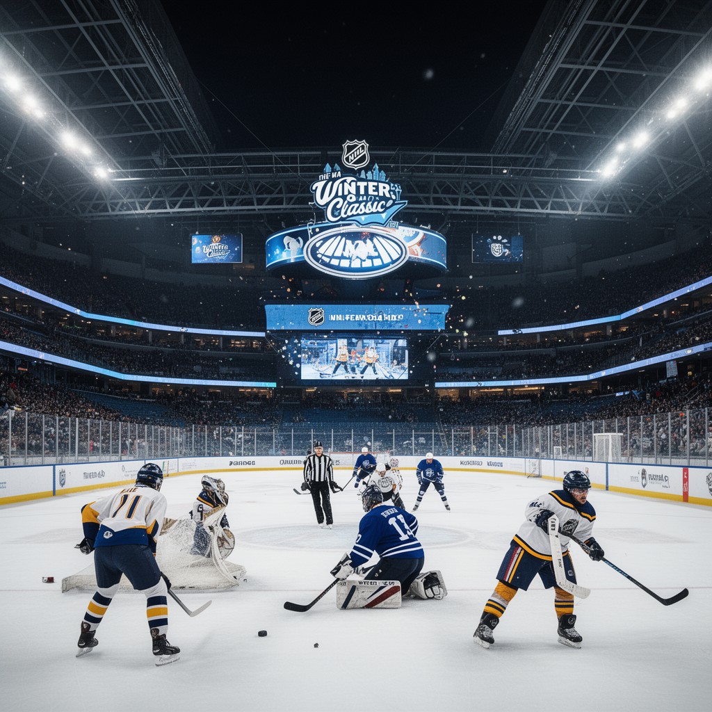 AI-generated illustration of NHL Winter Classic