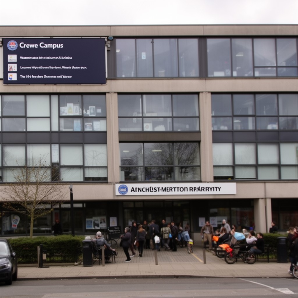 AI-generated illustration of Crewe Campus (former)