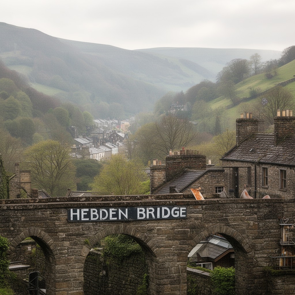 AI-generated illustration of Hebden Bridge