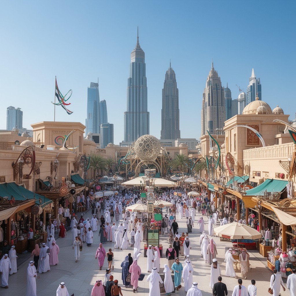 AI-generated illustration of Dubai Shopping Festival