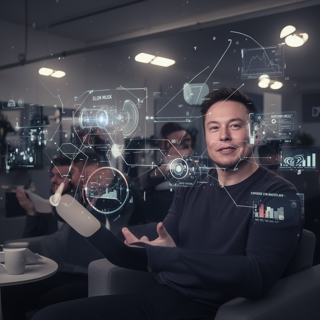 AI-generated illustration of Elon Musk-controlled entities