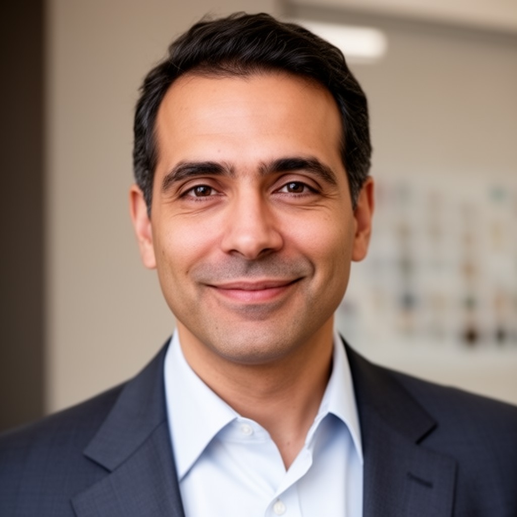 AI-generated illustration of Omid Kordestani