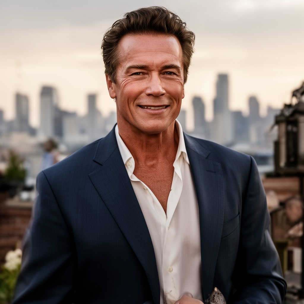 AI-generated illustration of Arnold Schwarzenegger