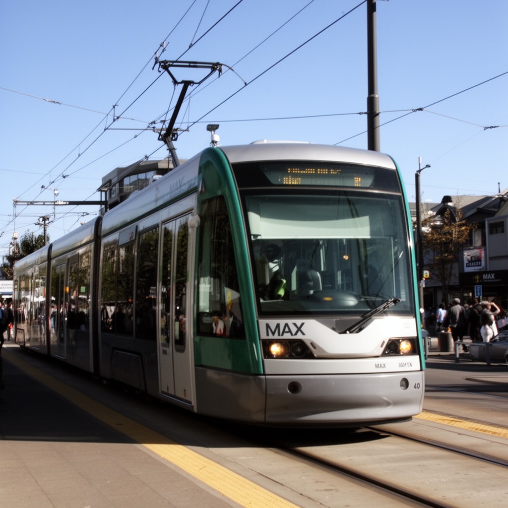 AI-generated illustration of MAX Light Rail