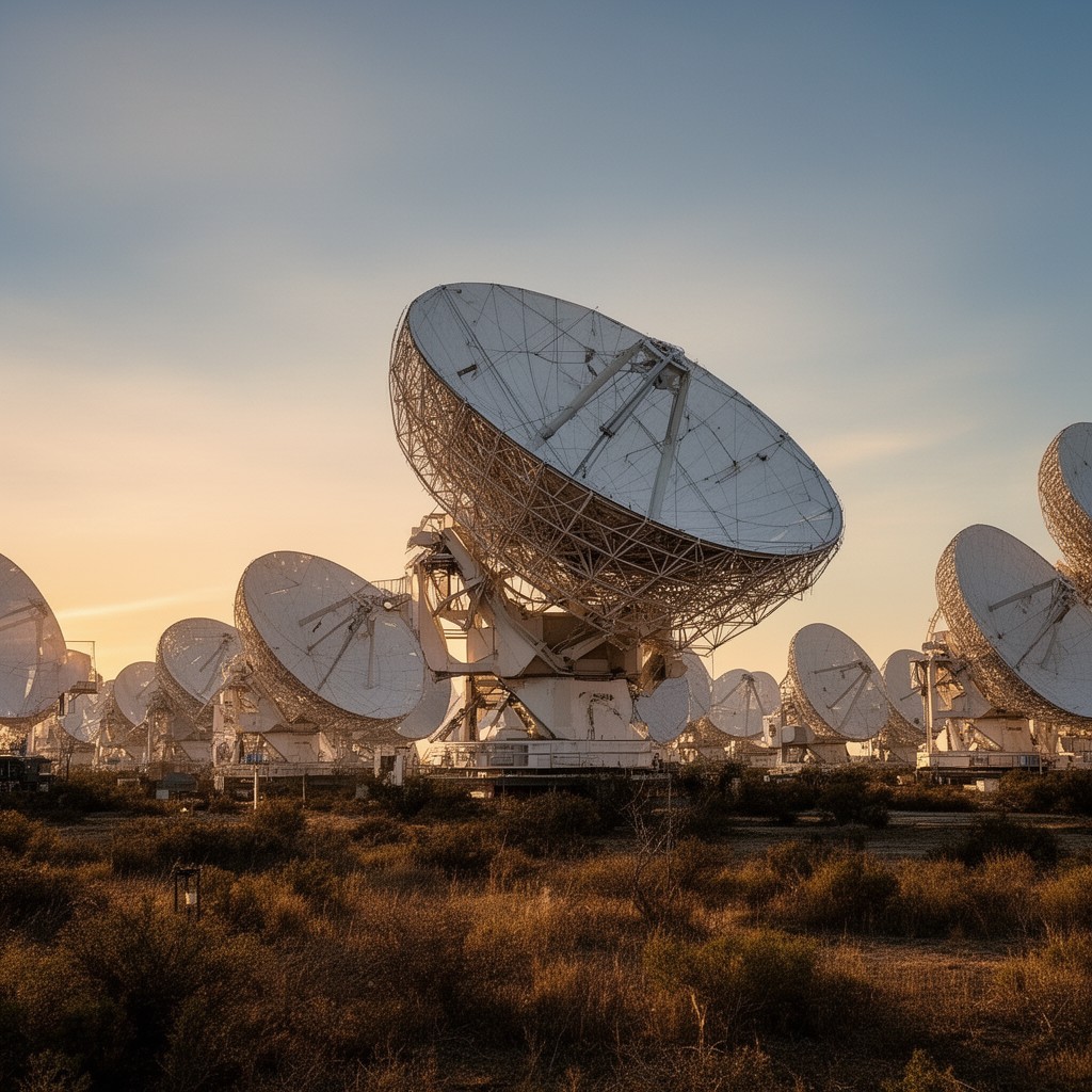 AI-generated illustration of Allen Telescope Array