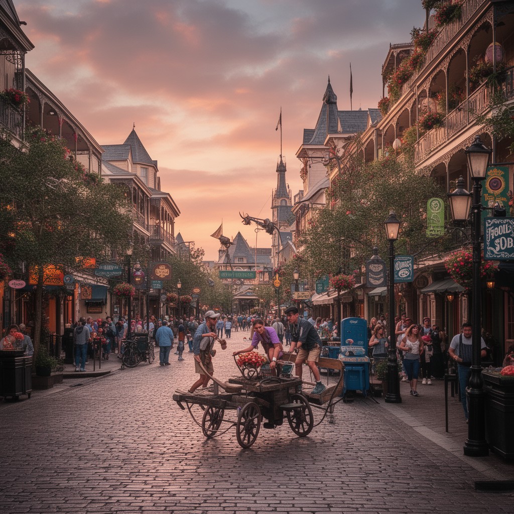 AI-generated illustration of Disney's Port Orleans Resort – French Quarter