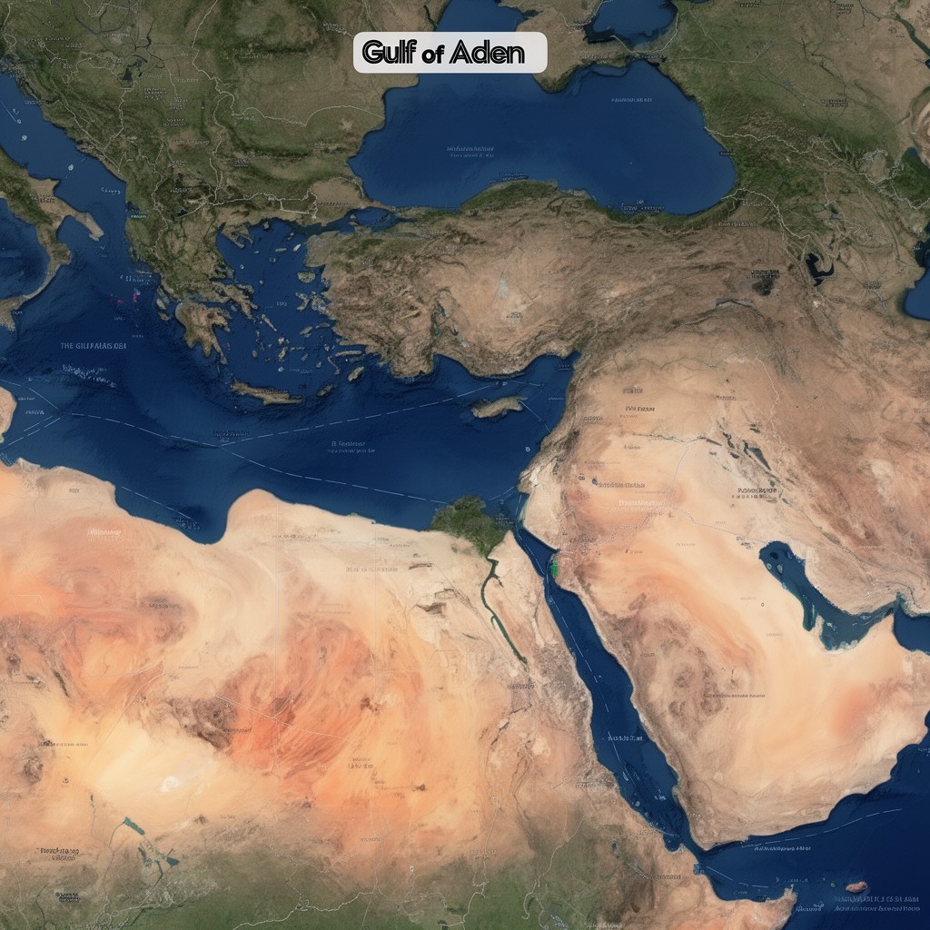 AI-generated illustration of Gulf of Aden