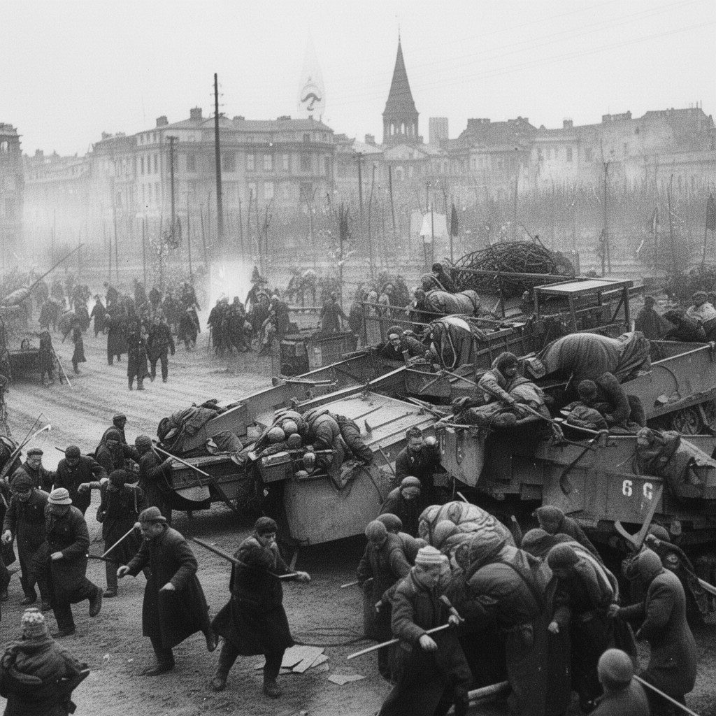 AI-generated illustration of Soviet occupation of Eastern Poland