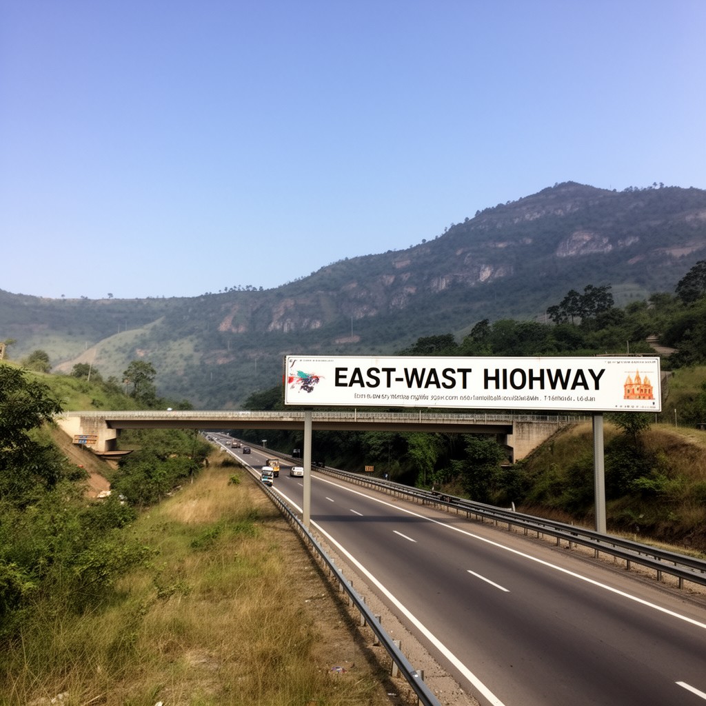 AI-generated illustration of East–West Highway of Georgia