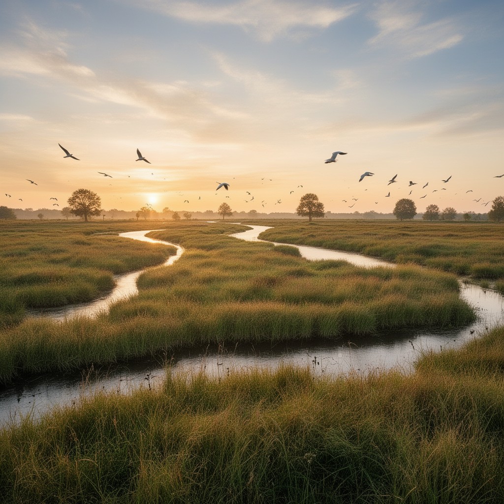 AI-generated illustration of Biesbosch