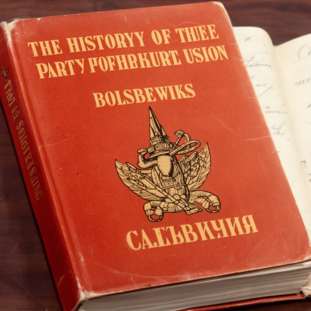 AI-generated illustration of The History of the Communist Party of the Soviet Union (Bolsheviks): Short Course