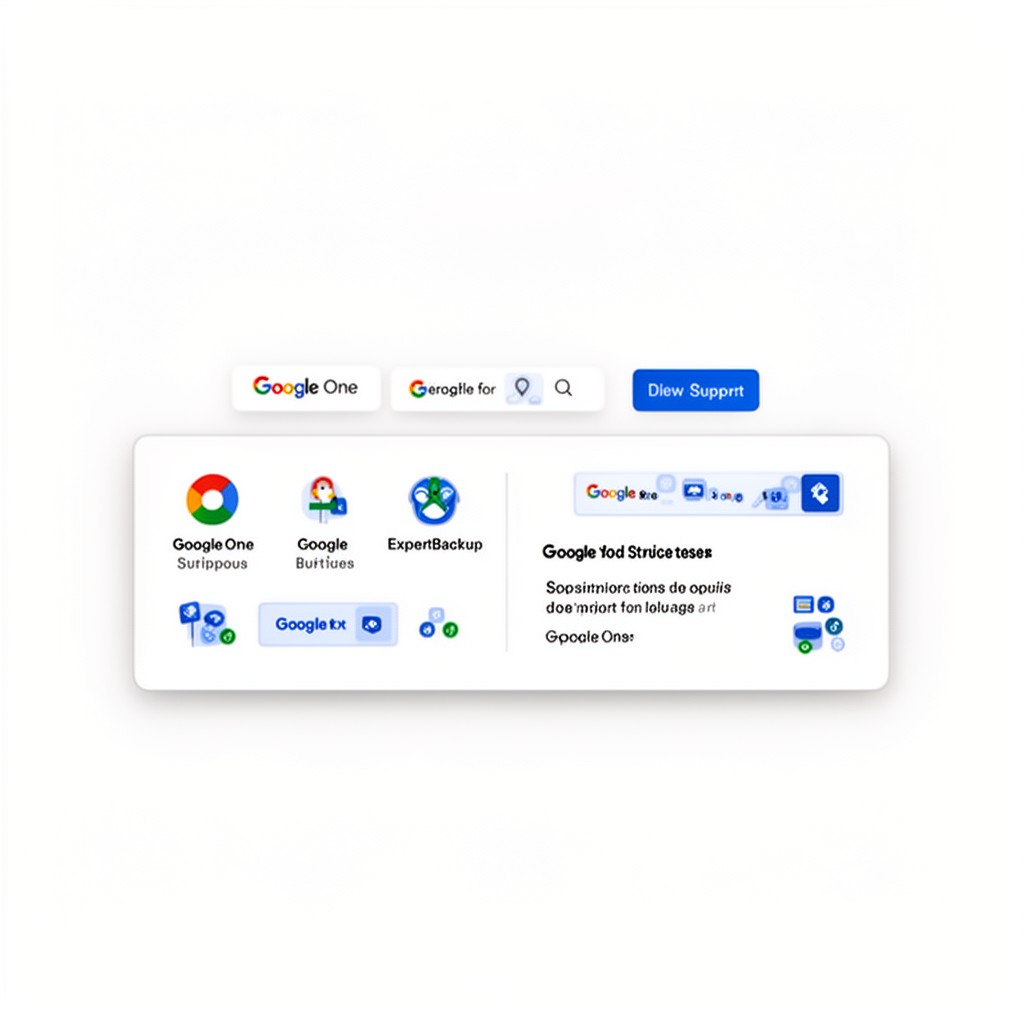 AI-generated illustration of Google One services