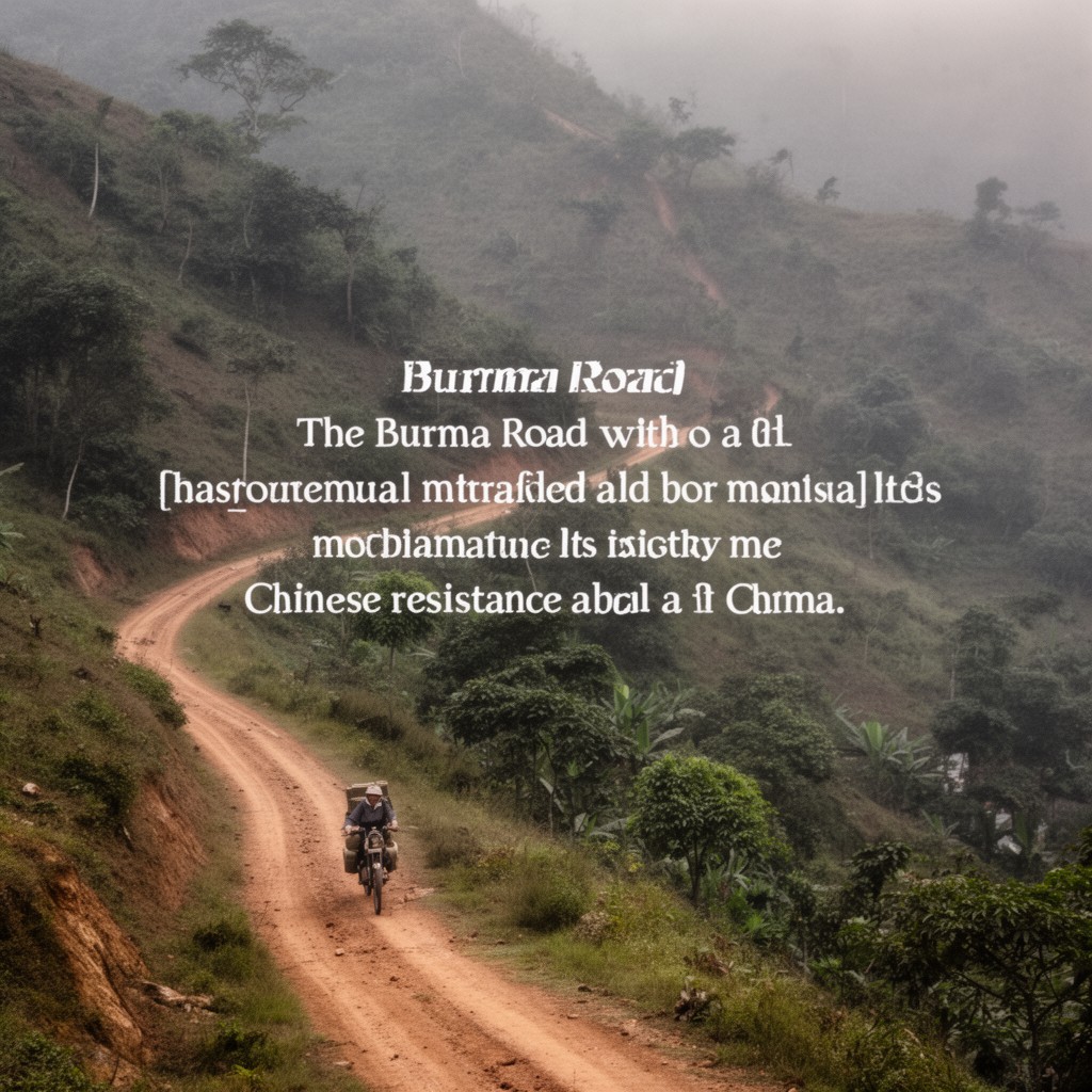 AI-generated illustration of Burma Road