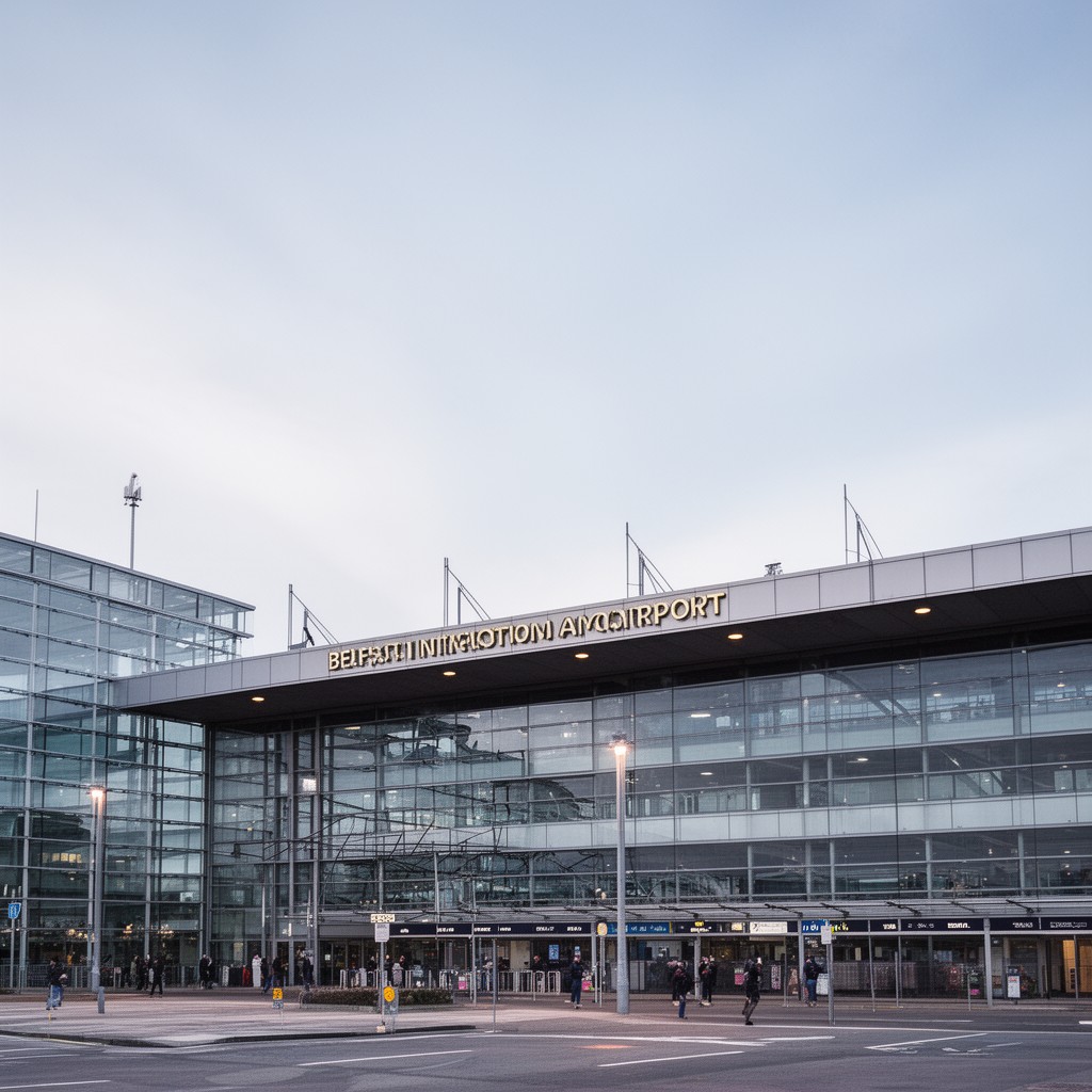 AI-generated illustration of Belfast International Airport