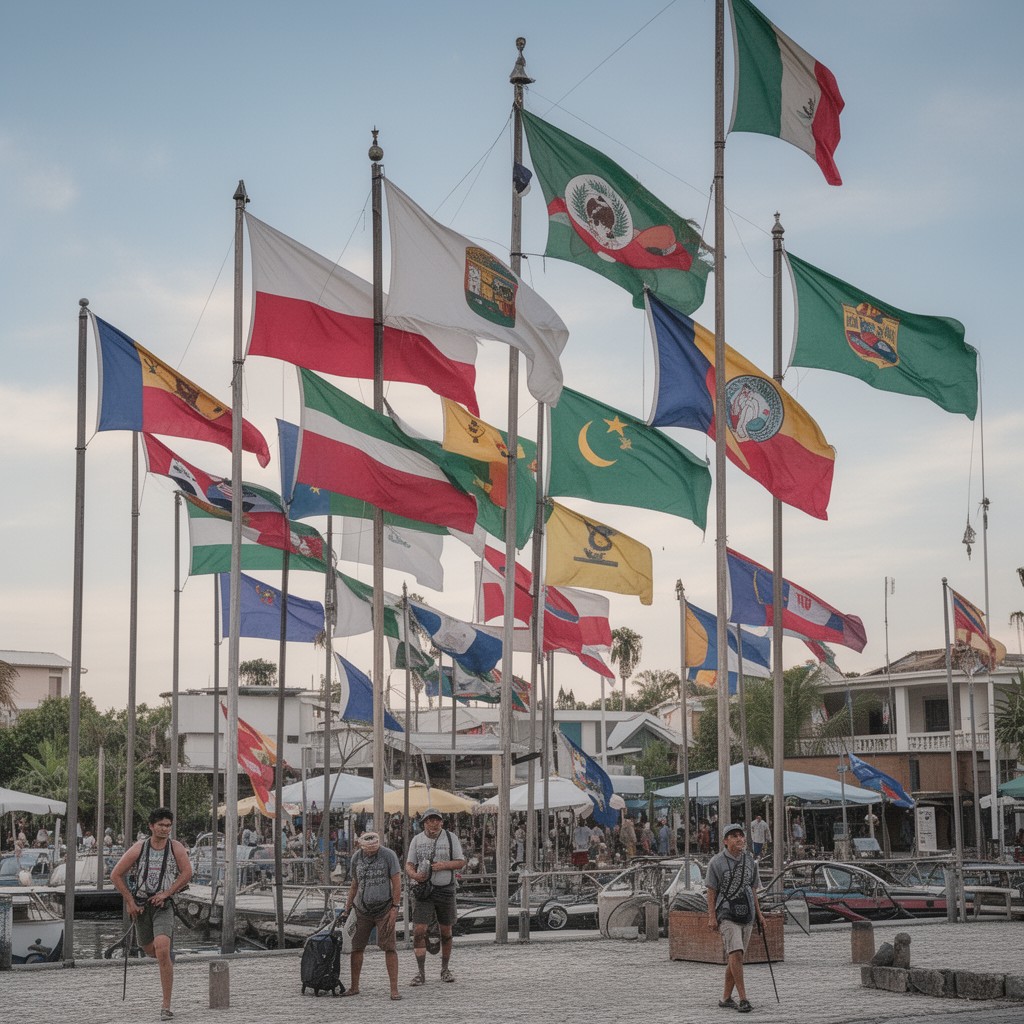 AI-generated illustration of Flags of North America