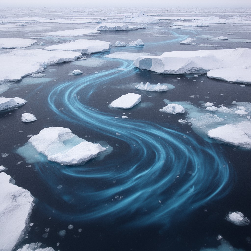 AI-generated illustration of Antarctic Circumpolar Current