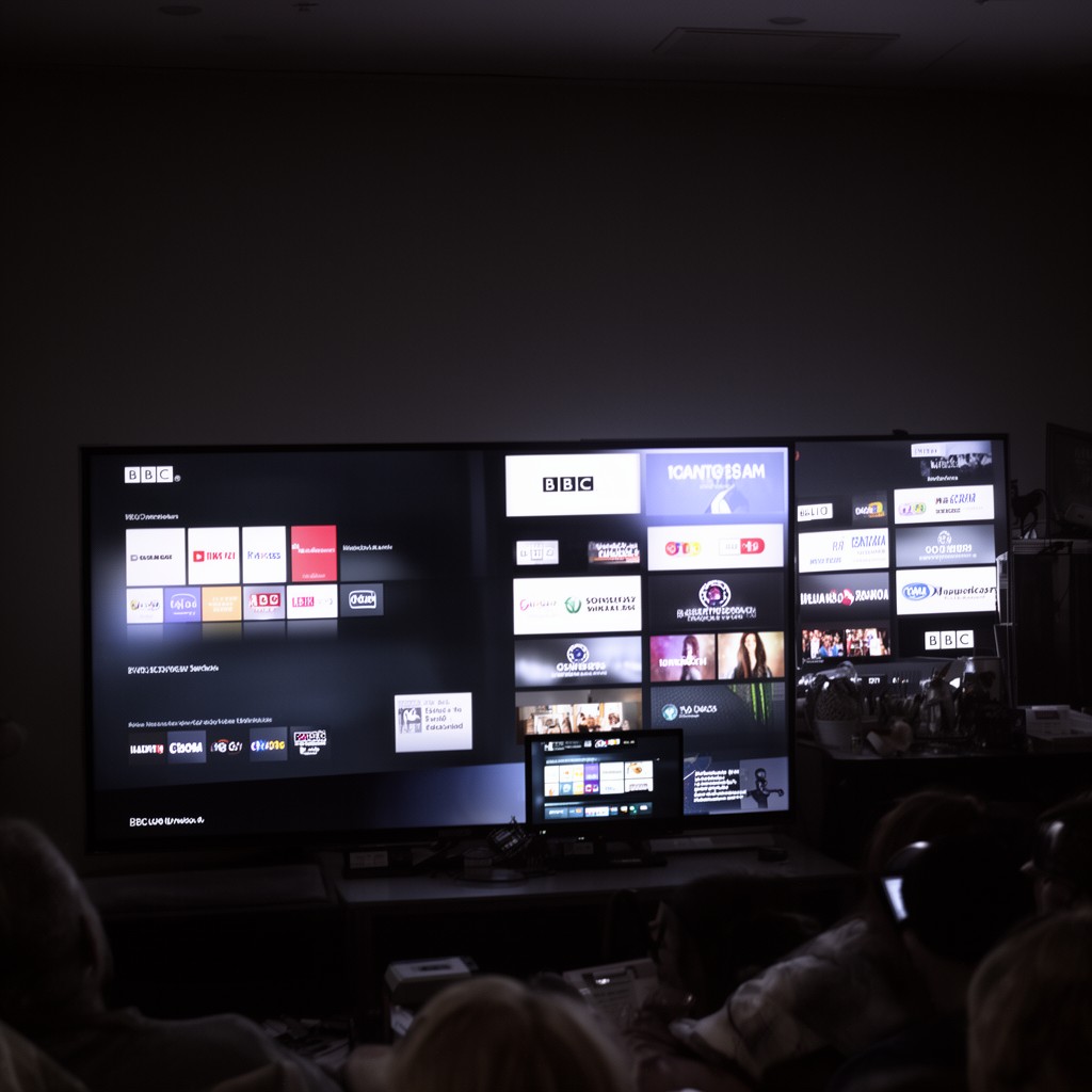 AI-generated illustration of BBC television services
