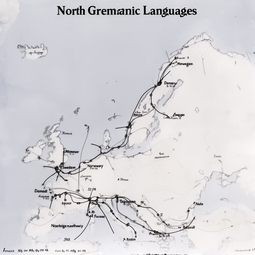 AI-generated illustration of North Germanic languages
