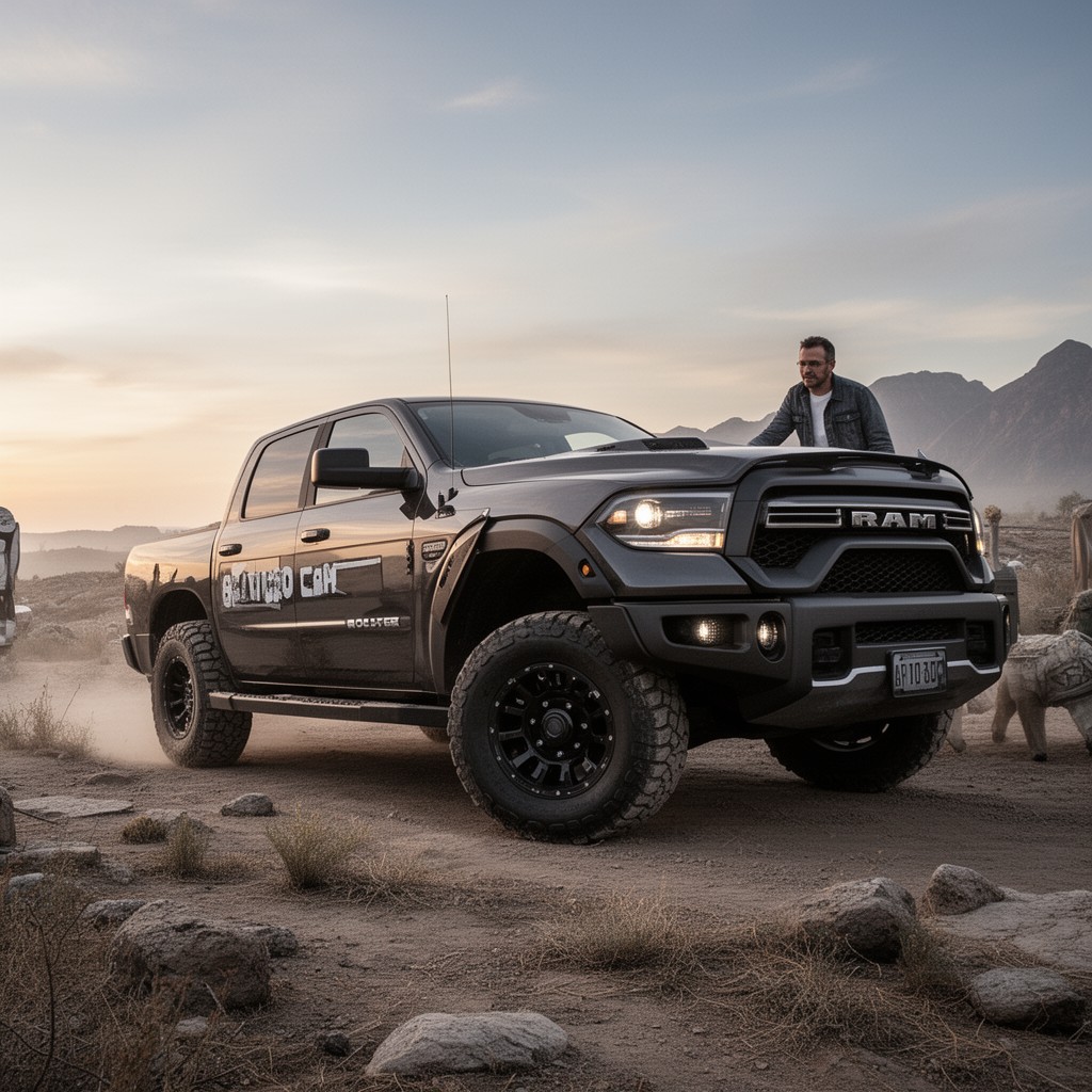 AI-generated illustration of Ram Trucks