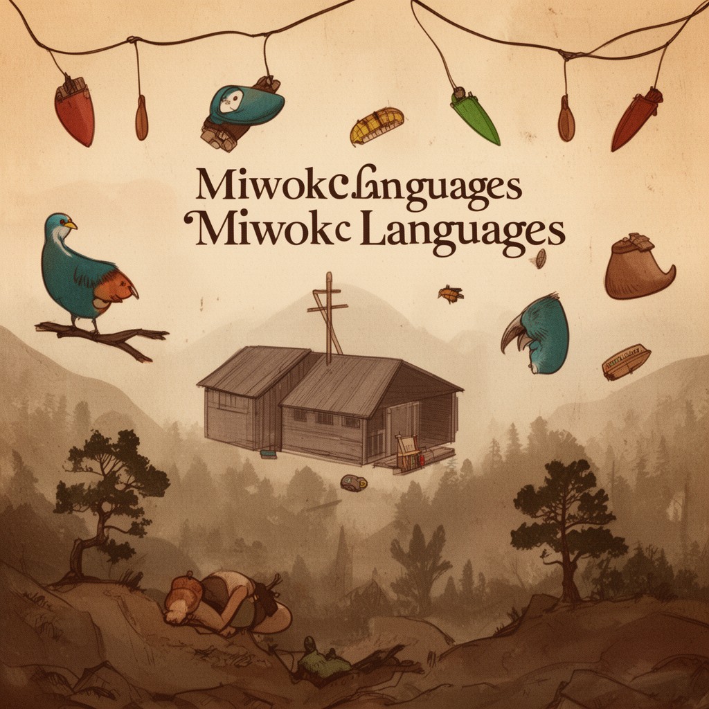 AI-generated illustration of Miwok languages