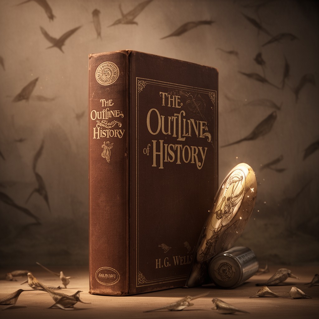 AI-generated illustration of The Outline of History