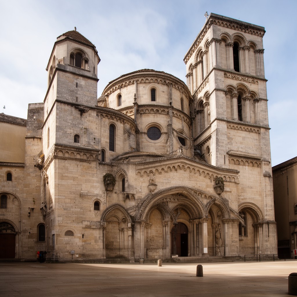 AI-generated illustration of Romanesque architecture